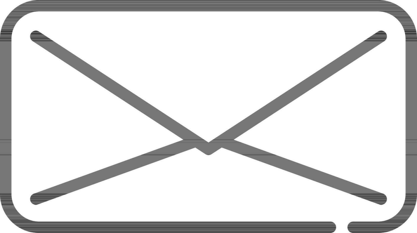 envelop of mail icoon in dun lijn kunst. vector