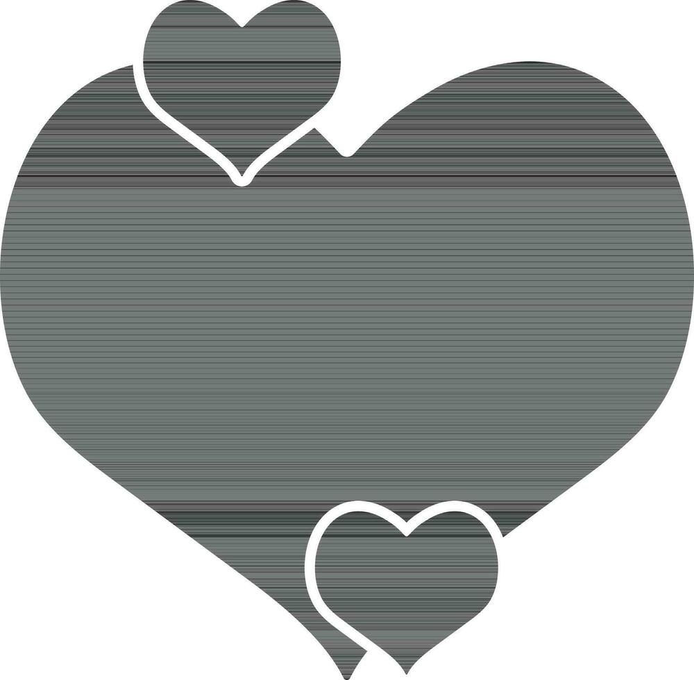 teken en symbool van harten. vector