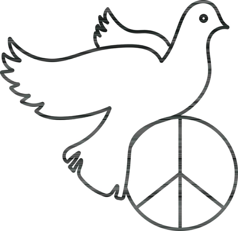 icoon van vogel Aan vrede teken. vector