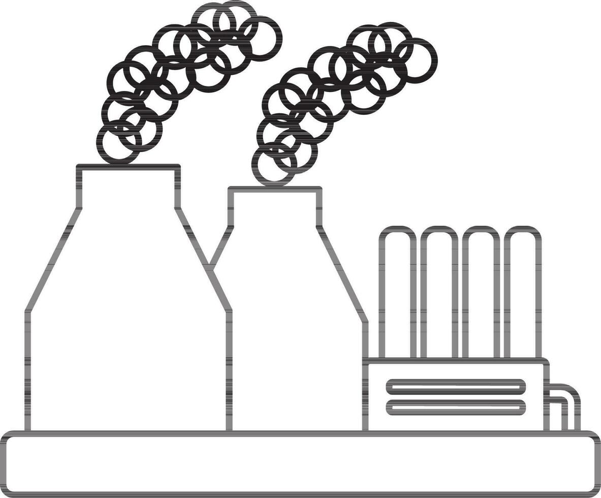 industrieel fabriek icoon of symbool. vector