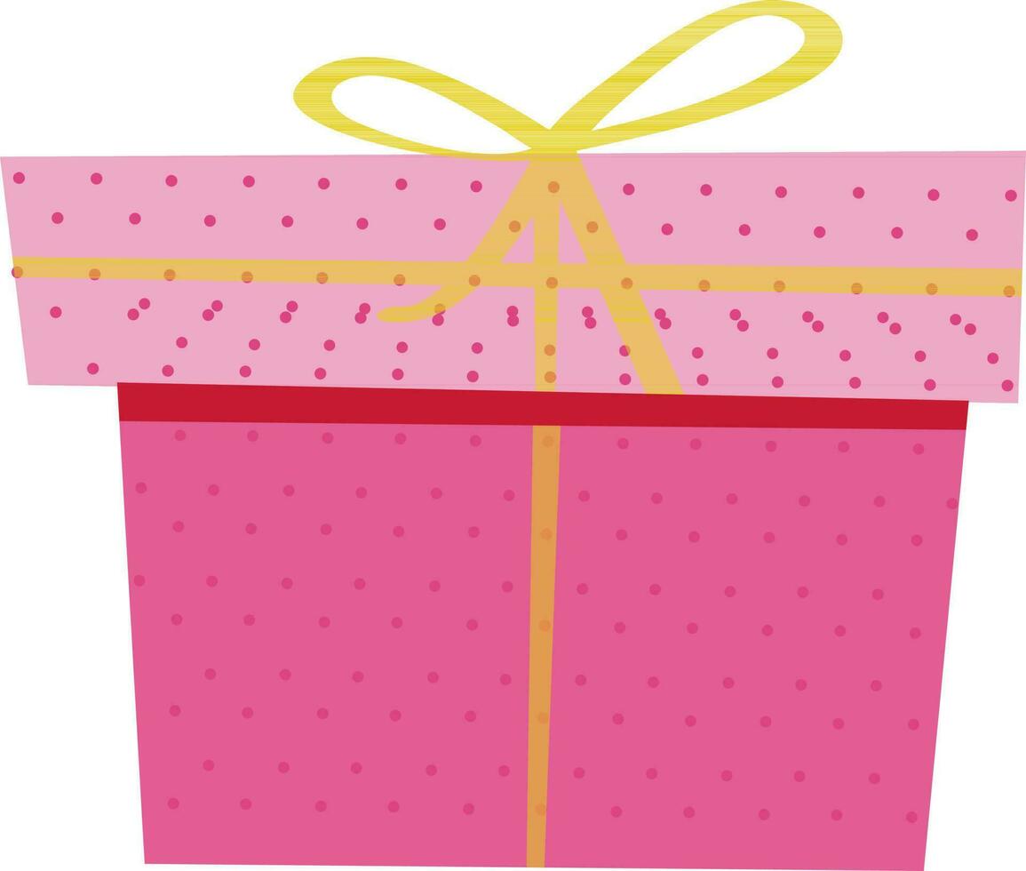 roze geschenk doos met lintje. vector