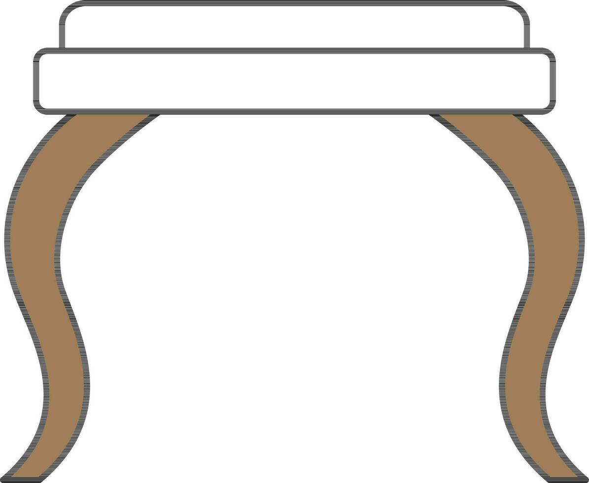 geïsoleerd stoel icoon in bruin en wit kleur. vector
