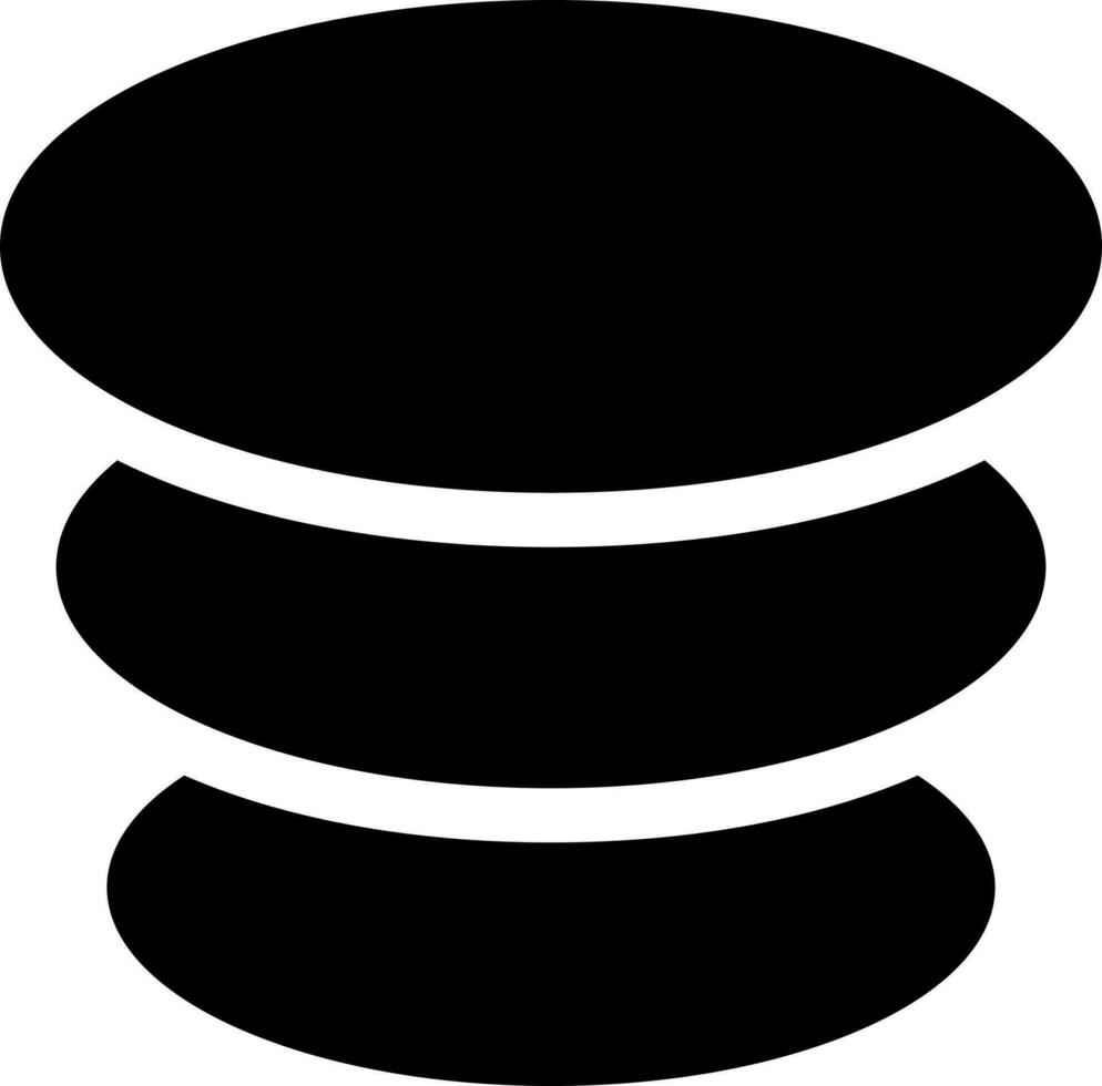 glyph spa stenen icoon in zwart en wit kleur. vector