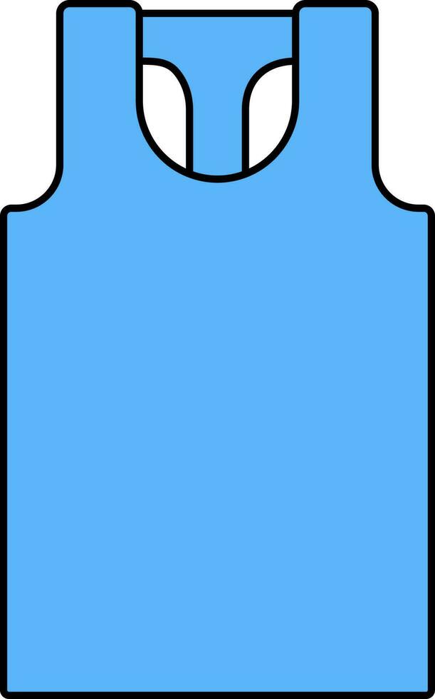 ondershirt of tank top icoon in blauw kleur. vector