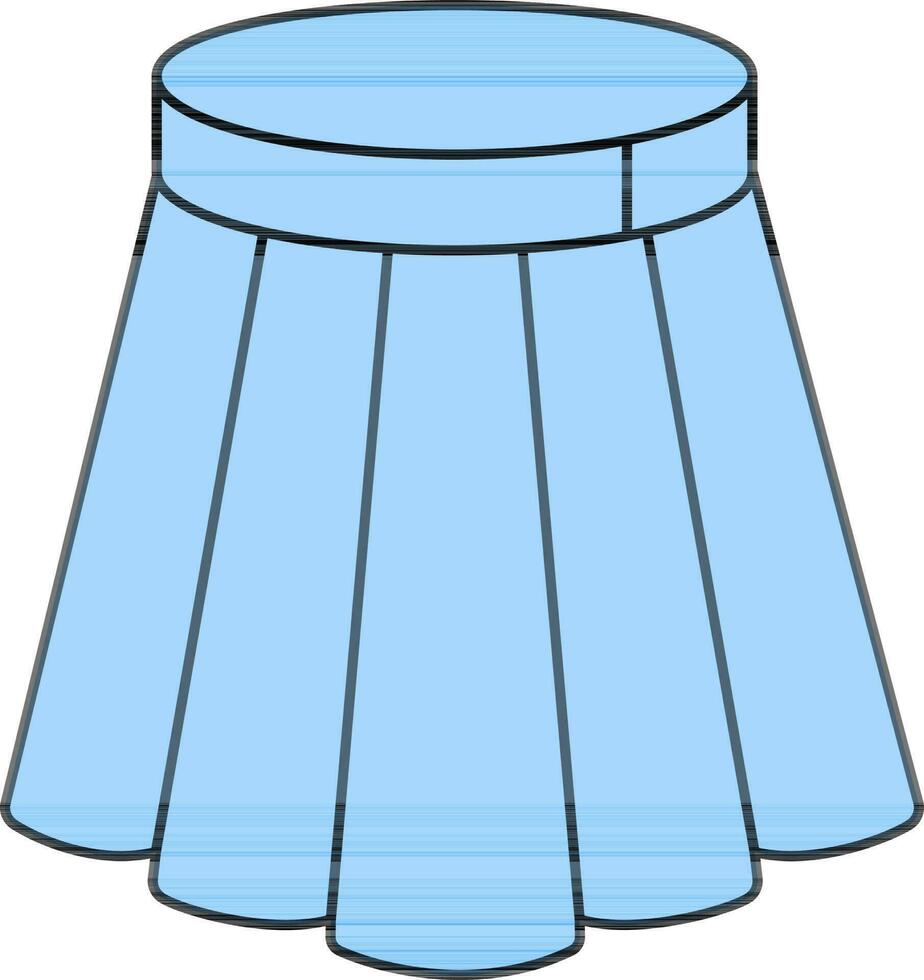 illustratie van rok icoon of symbool in blauw kleur. vector