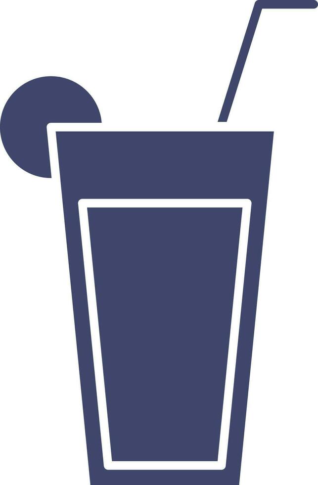 drinken glas icoon in blauw en wit kleur. vector