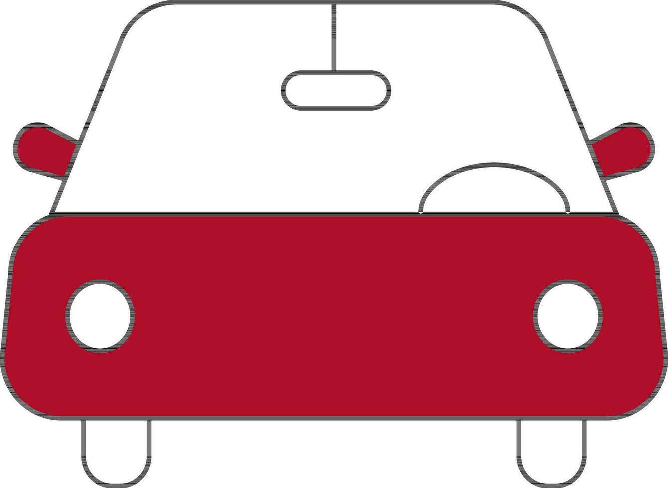 rood en wit auto icoon in vlak stijl. vector