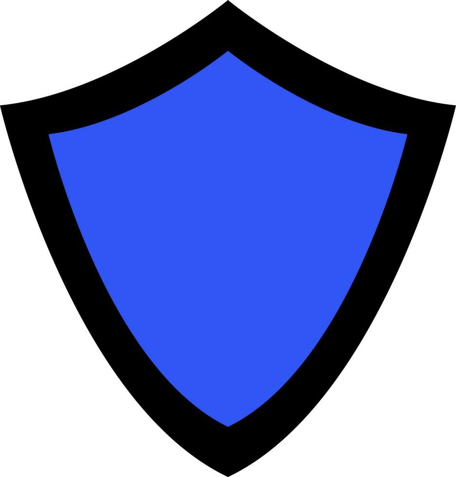 zwart abd blauw schild in vlak stijl. vector