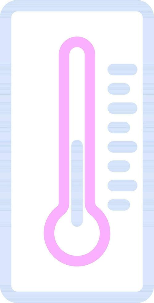 thermometer icoon of symbool in blauw en roze lijn kunst. vector