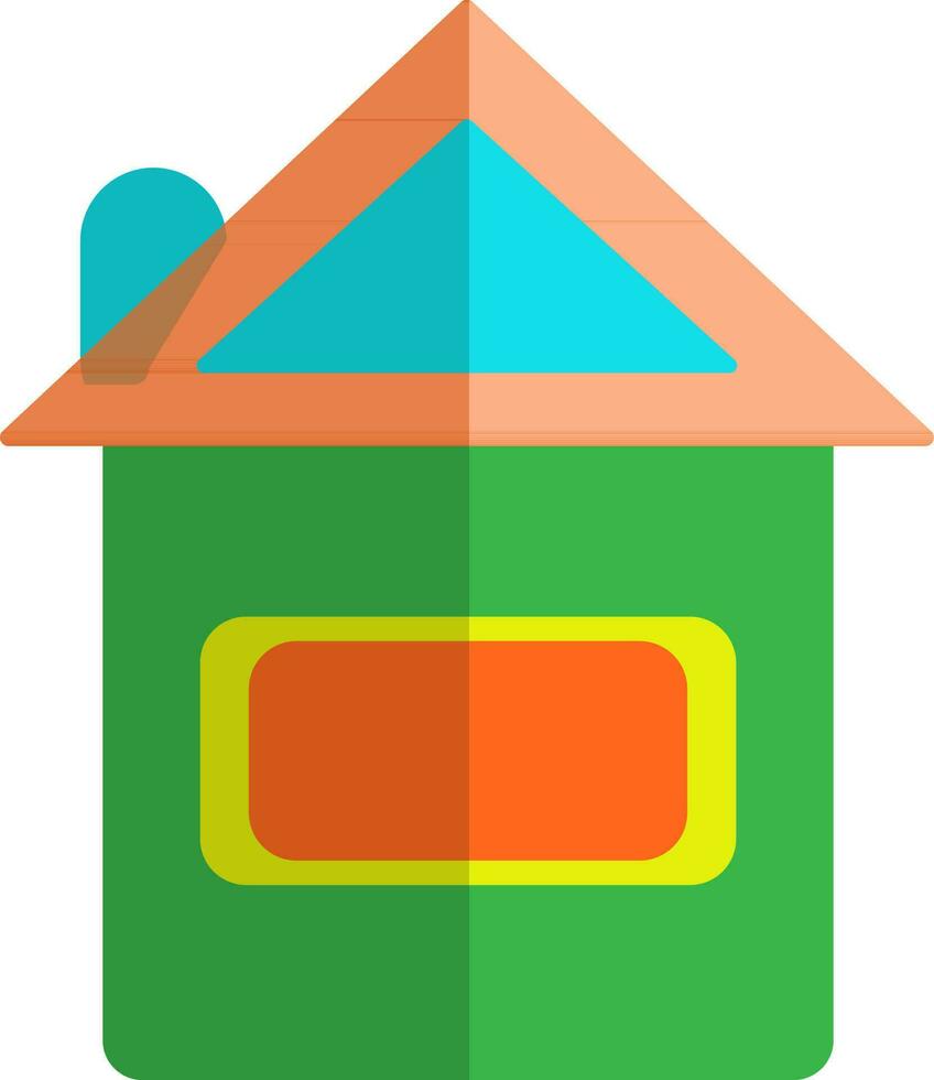 illustratie van een huis in vlak stijl. vector