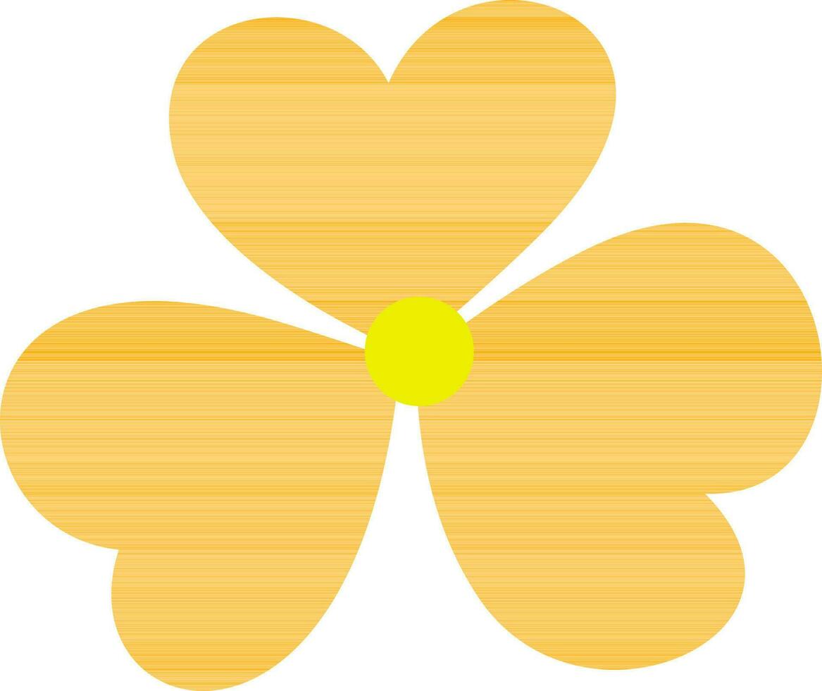 vlak icoon van bloem gemaakt met geel kleur. vector