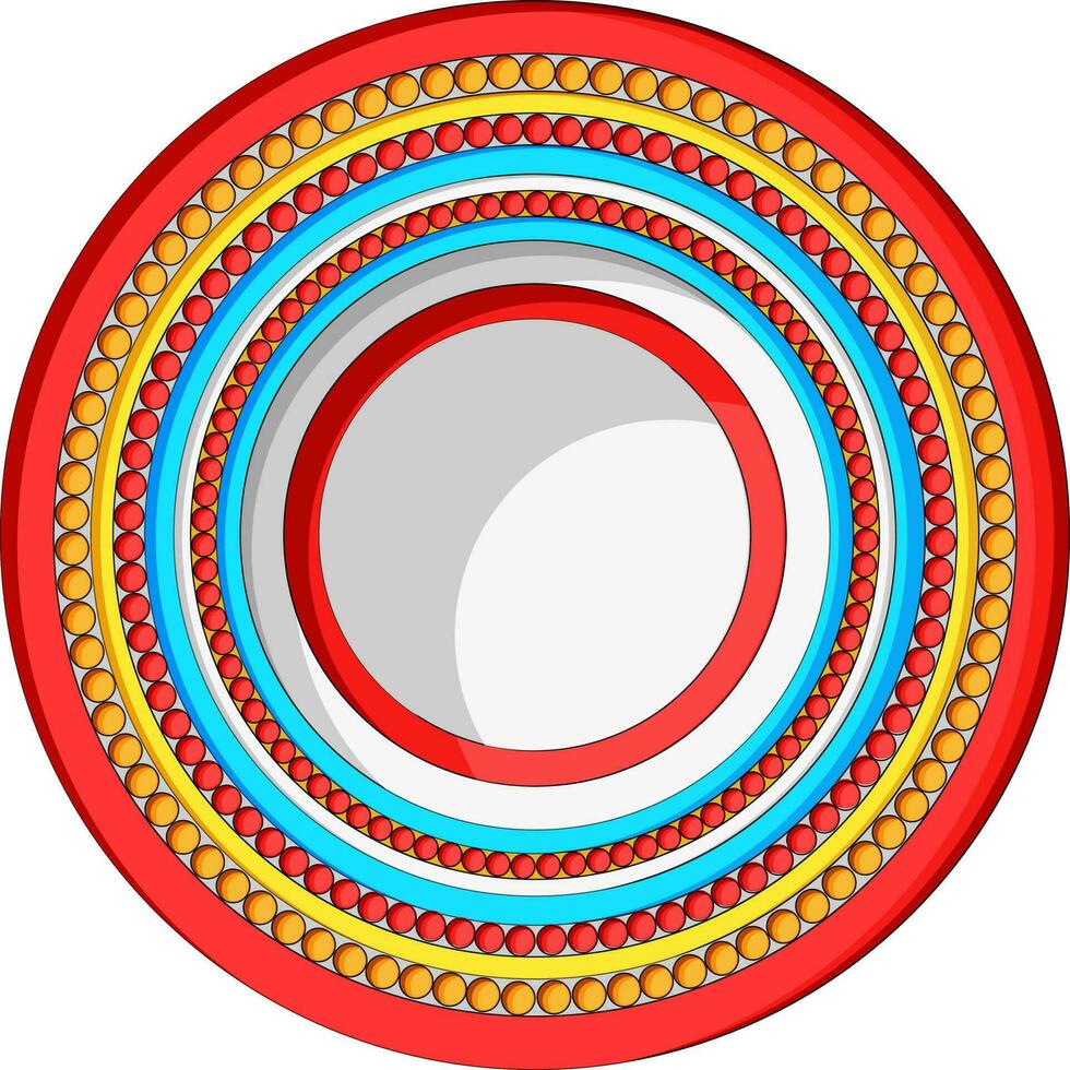 circulaire vlak illustratie van kader. vector