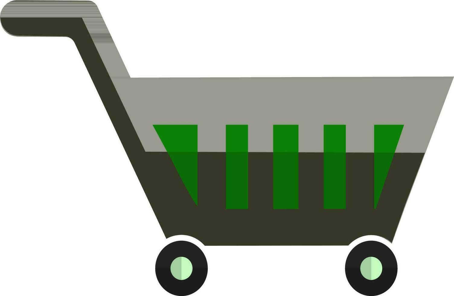 vlak stijl blanco trolley icoon. vector