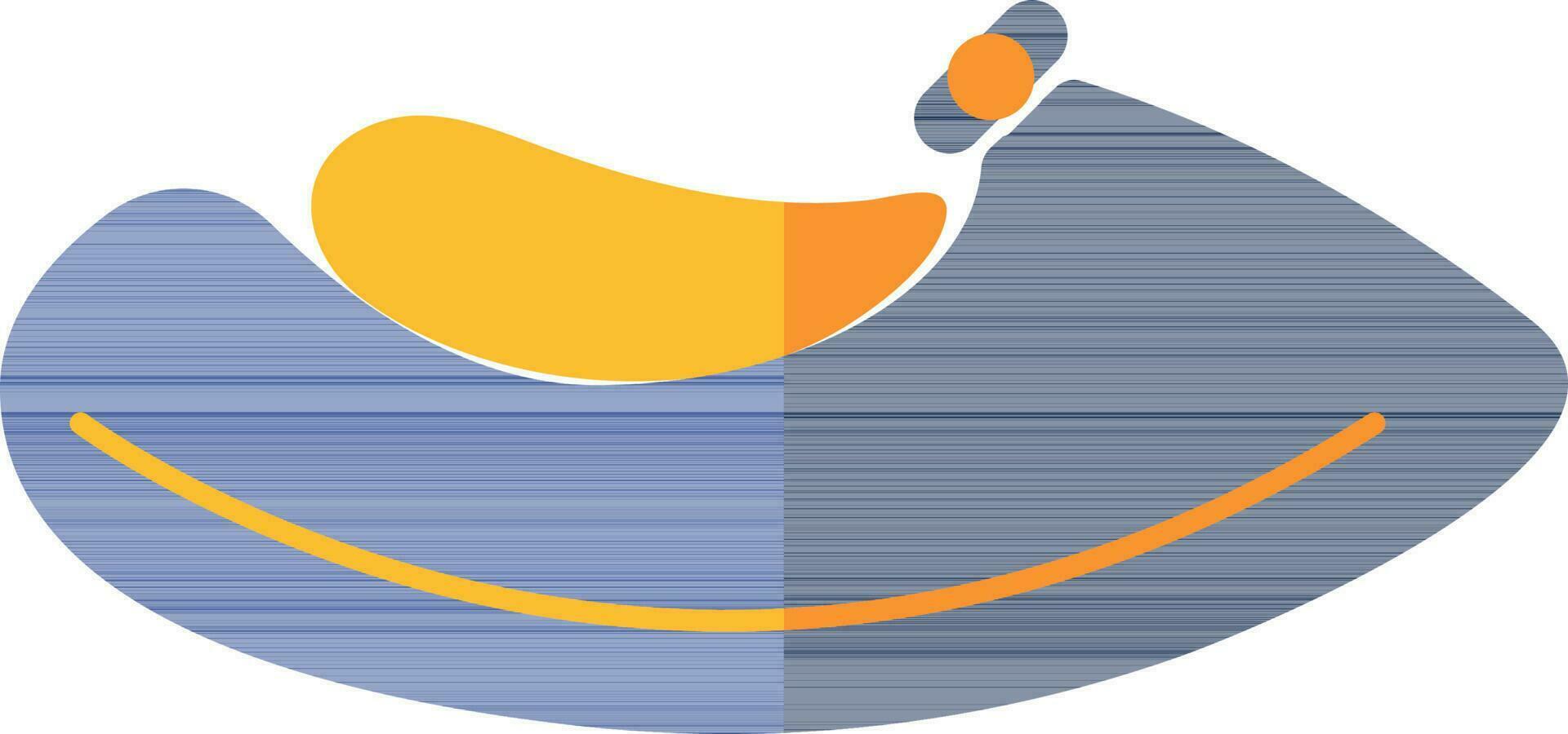 Jet ski icoon in blauw en oranje kleur. vector