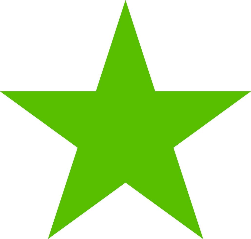 groen silhouet van ster element. vector