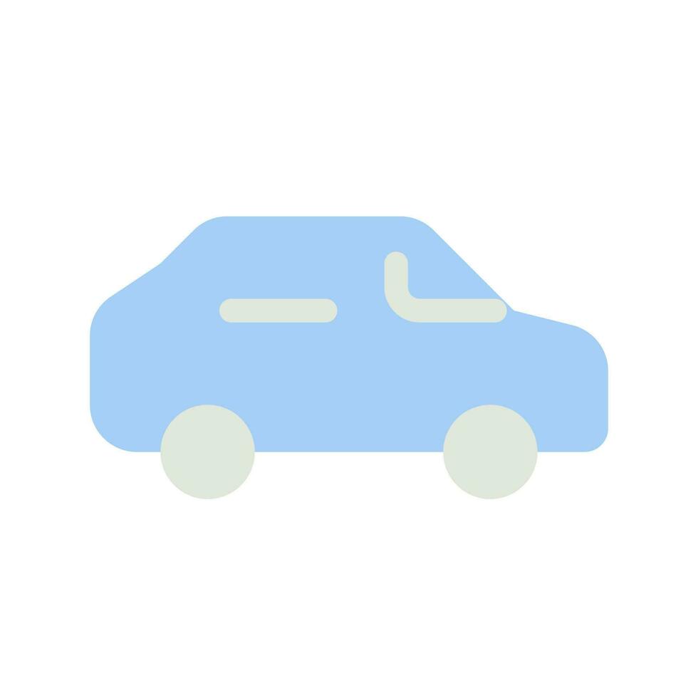 auto- vlak kleur ui icoon. het rijden auto. passagier voertuig. vervoer modus. GPS navigatie. gemakkelijk gevulde element voor mobiel app. kleurrijk solide pictogram. vector geïsoleerd rgb illustratie