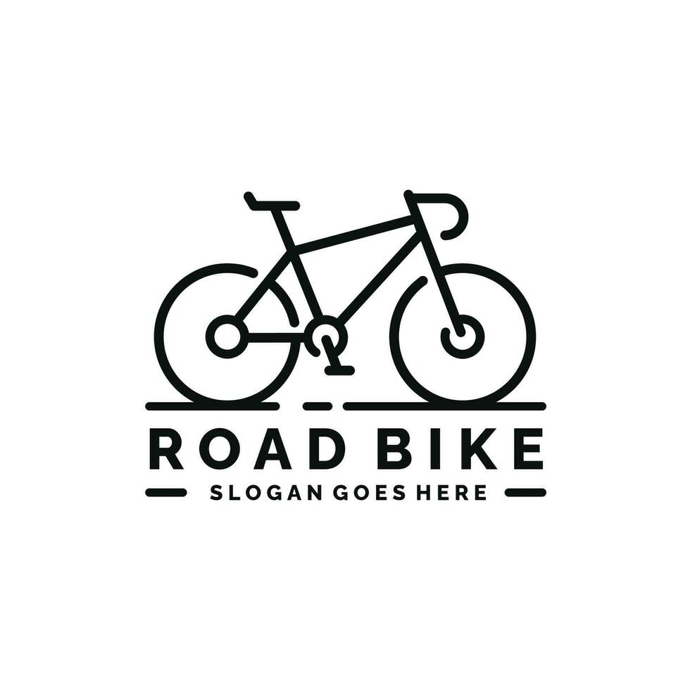 weg fiets logo ontwerp vector illustratie