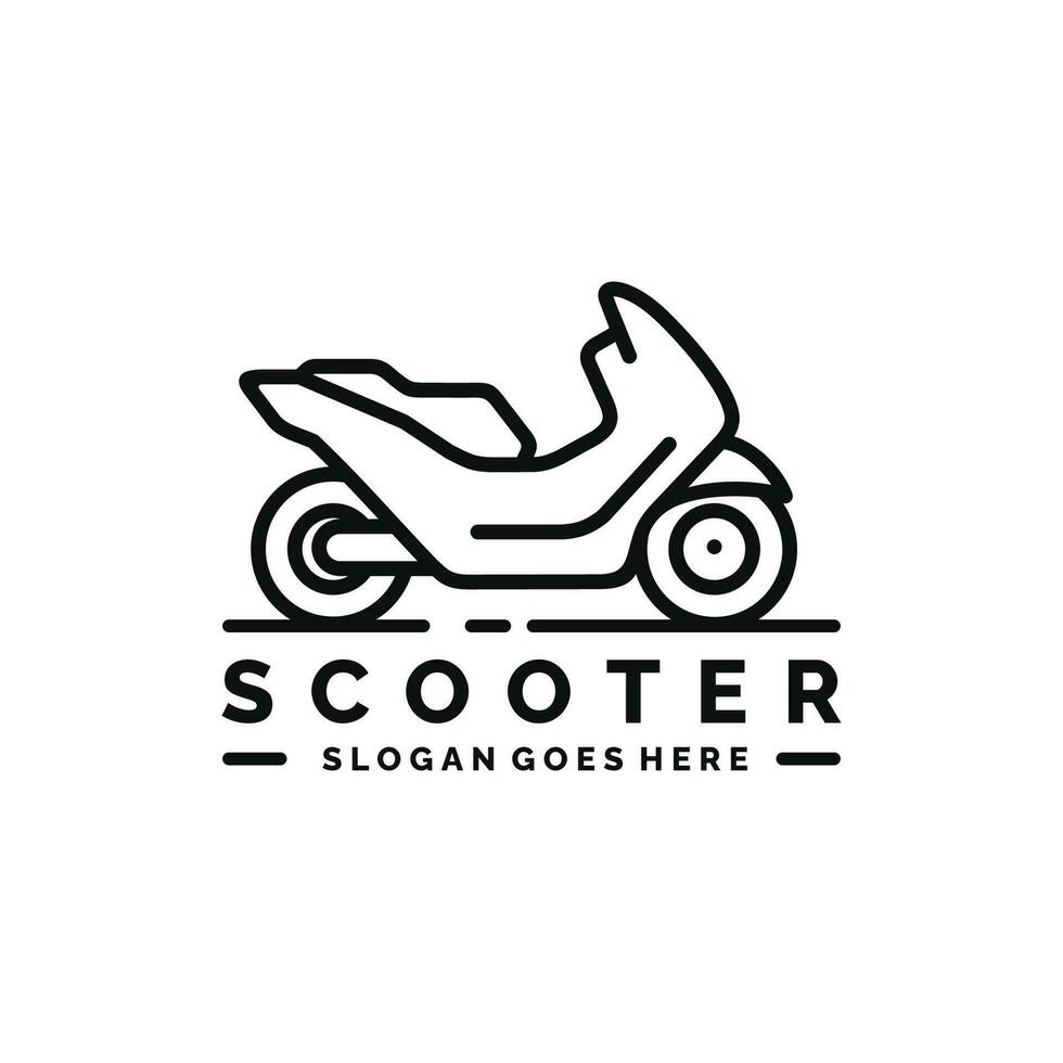 scooter motor logo ontwerp vector illustratie