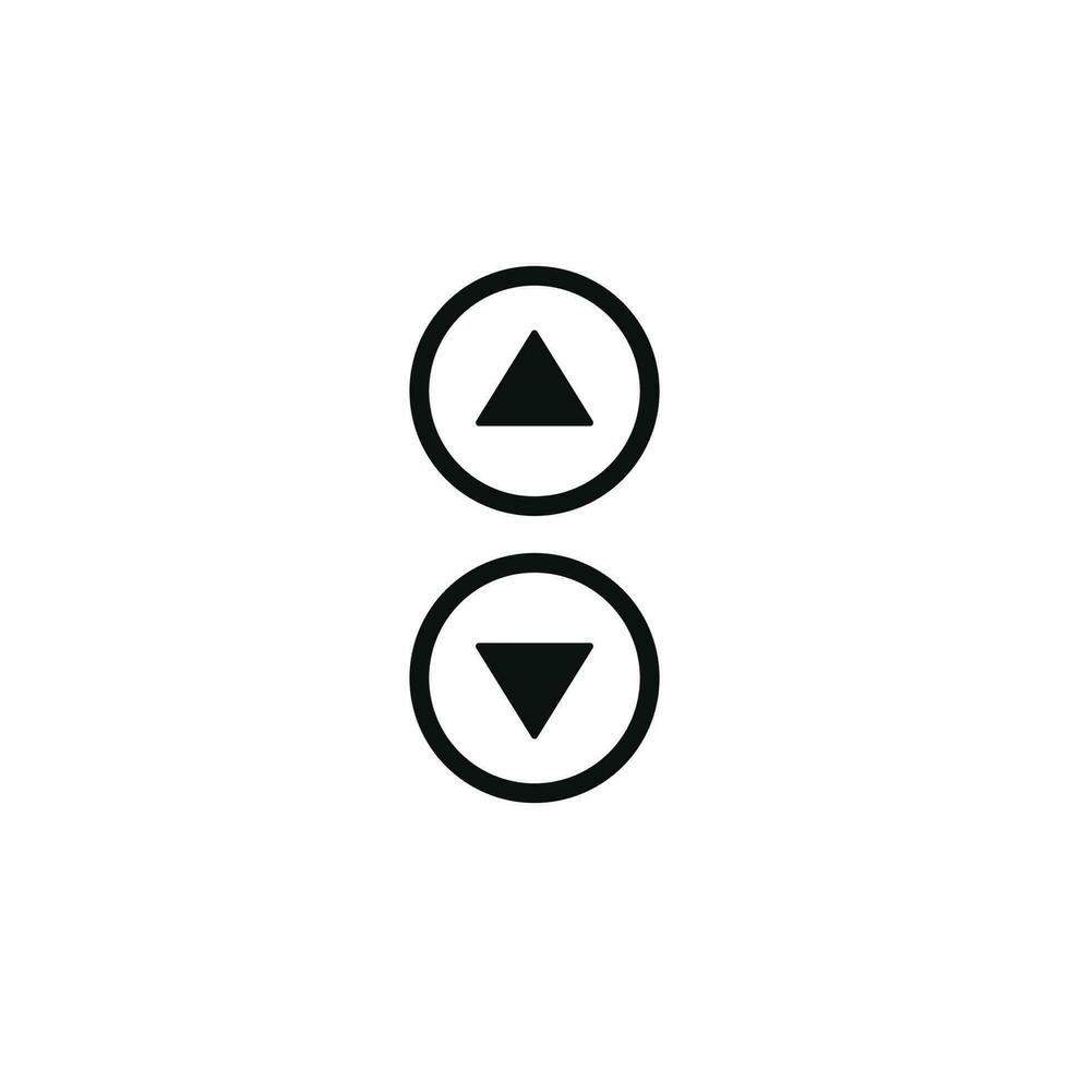 lift optillen knop symbool icoon geïsoleerd Aan wit achtergrond vector
