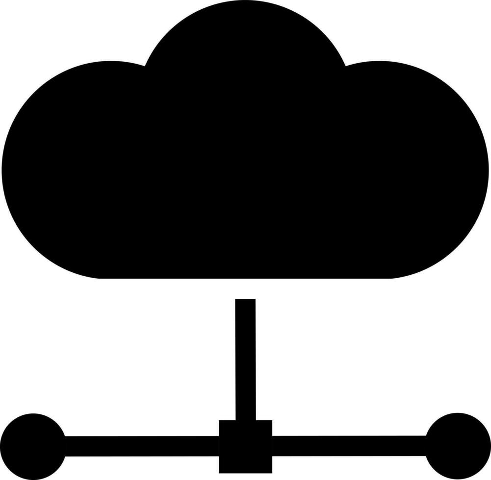 wolk berekenen icoon in zwart kleur. vector