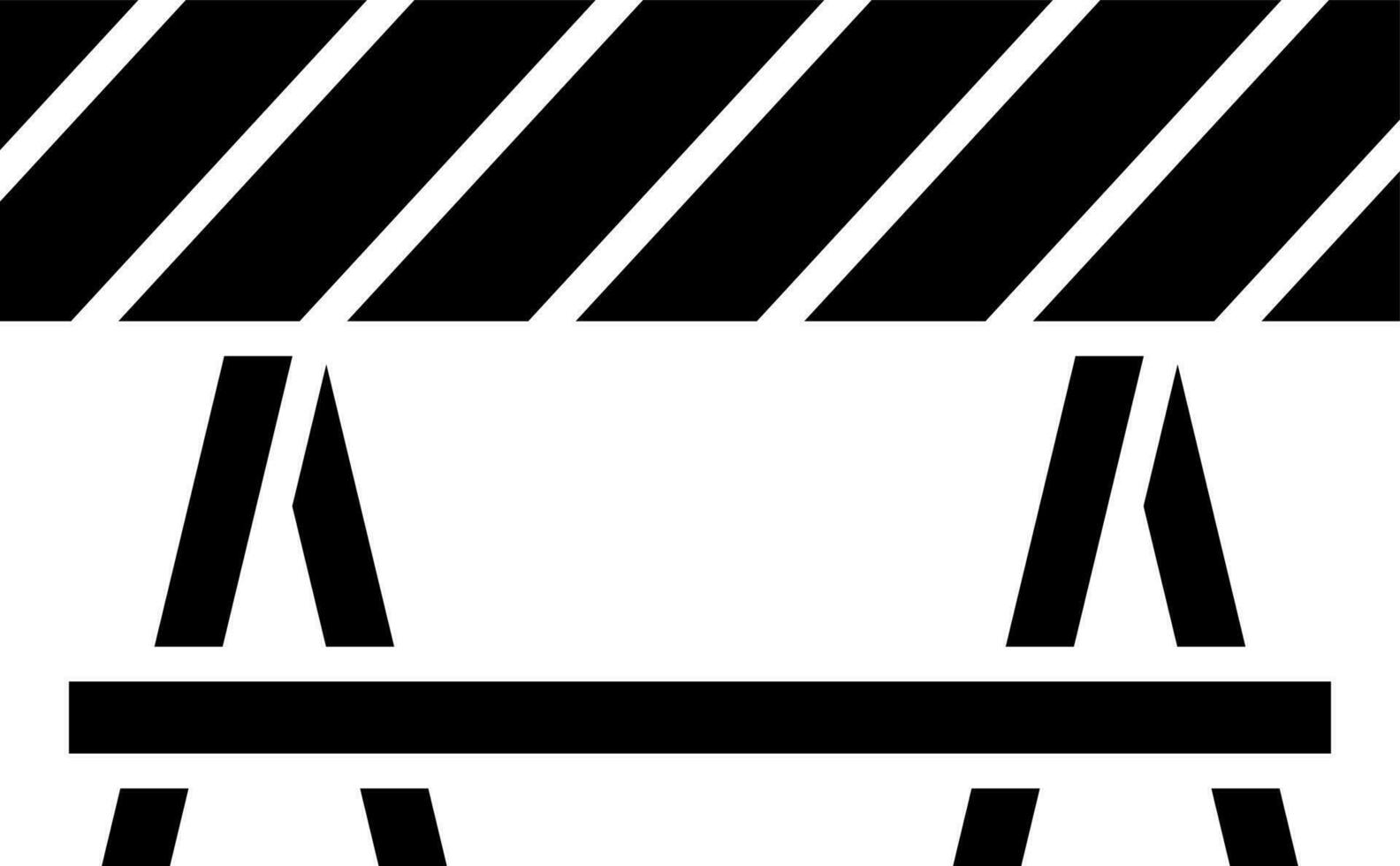 illustratie van weg barrière icoon of symbool. vector
