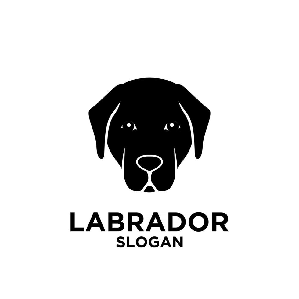 labrador retriever hond hoofd embleemontwerp pictogram vector