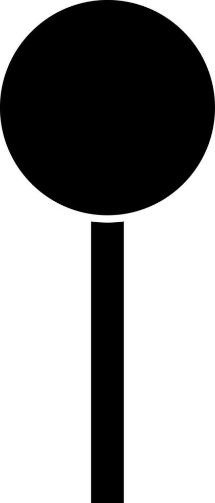 lolly icoon in zwart kleur. vector