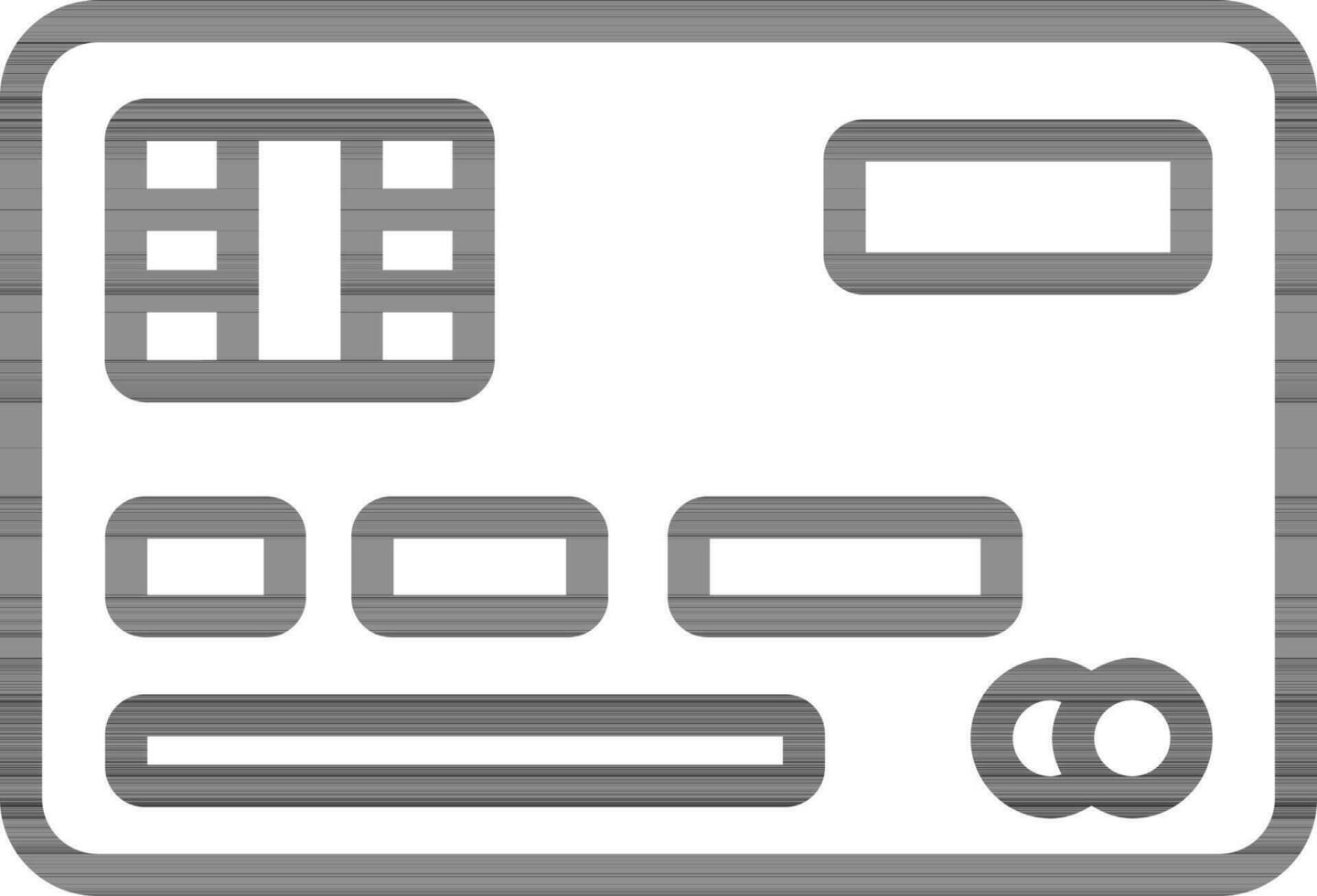 lijn kunst illustratie van credit of debiteren kaart icoon. vector