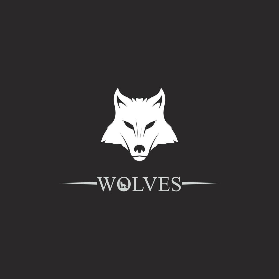 wolven logo, vos, wolf hoofd, dier vetor en logo ontwerp wild gebrul hond illustratie, abstract voor spel logo symbool hoofd dier vector