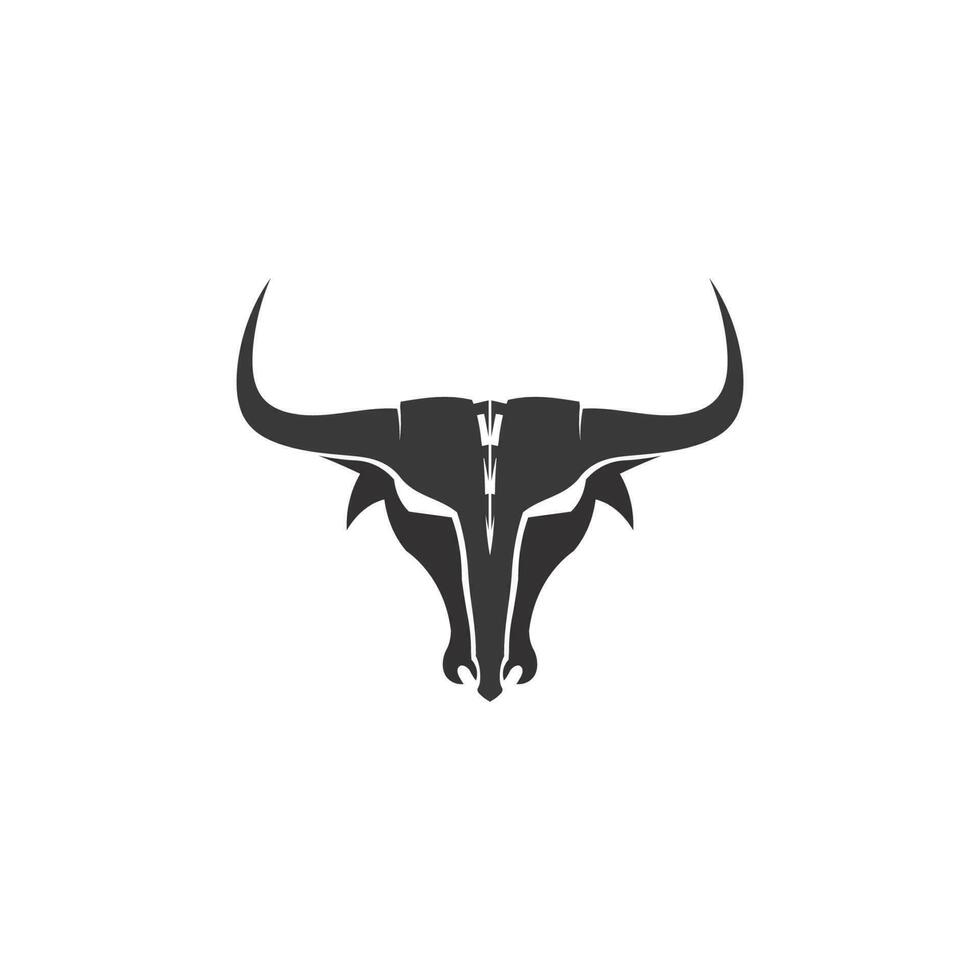 stier hoorn en buffel logo en symbolen sjabloon pictogrammen app vector