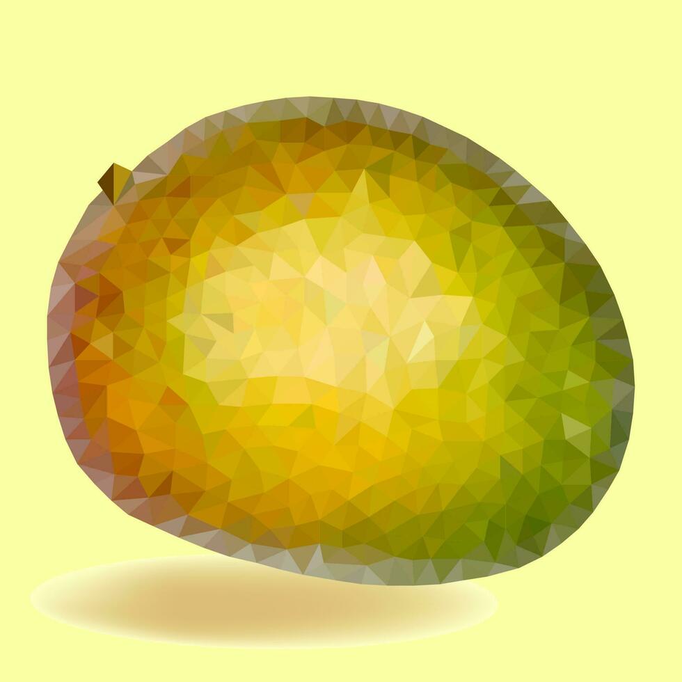 laag poly mango vector ontwerp
