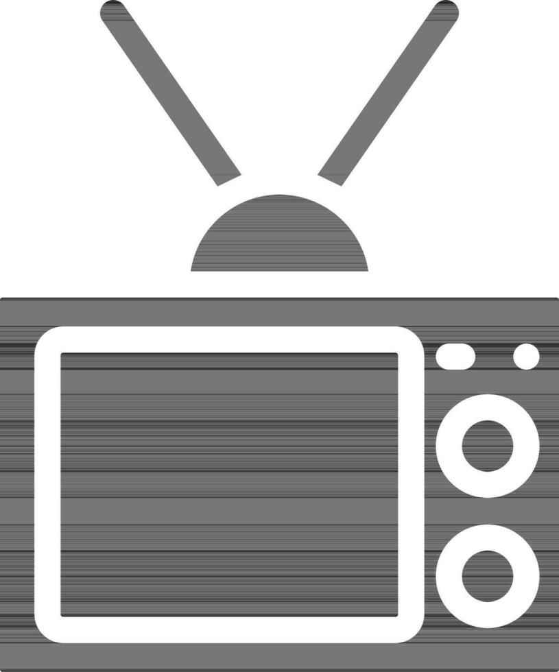 retro televisie icoon in vlak stijl. vector