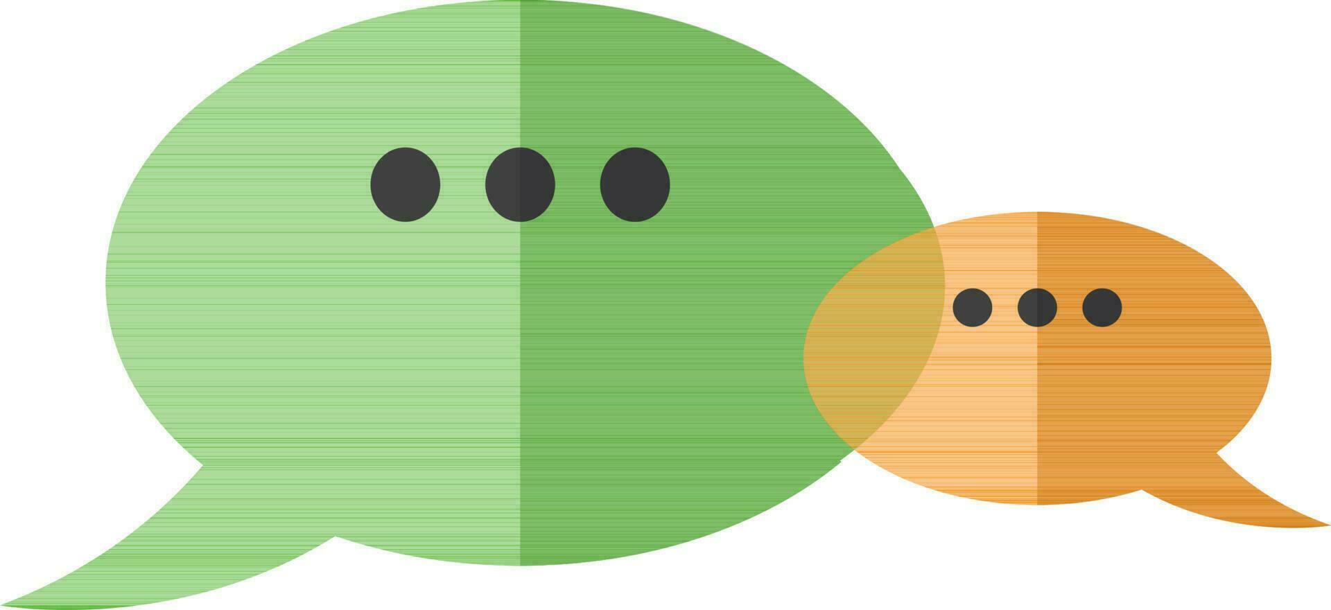 babbelen toespraak bubbel icoon in kleur en voor de helft schaduw. vector