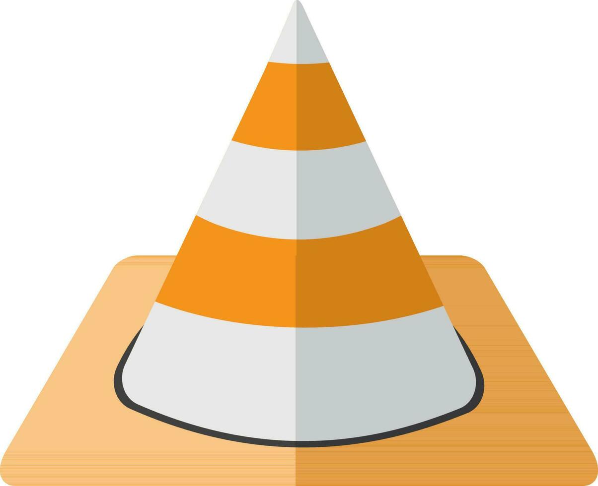 vlc media speler in icoon voor video concept in voor de helft schaduw. vector