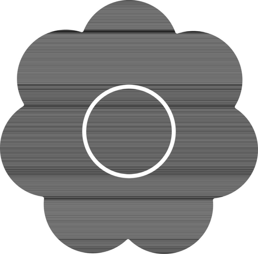 zwart en wit kleur koekje icoon in vlak stijl. vector