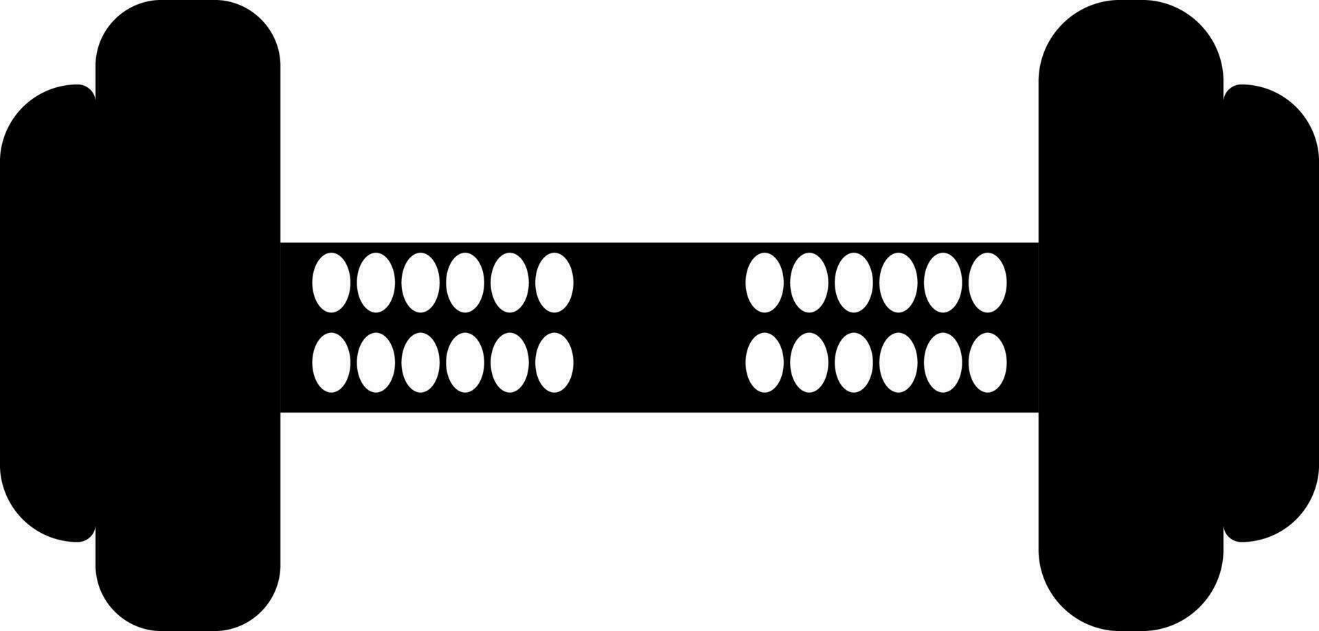 geïsoleerd halter zwart en wit icoon in vlak stijl. vector