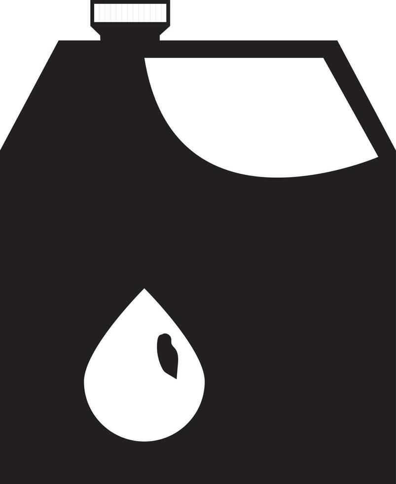 illustratie van een olie jerrycan in zwart en wit kleur. vector