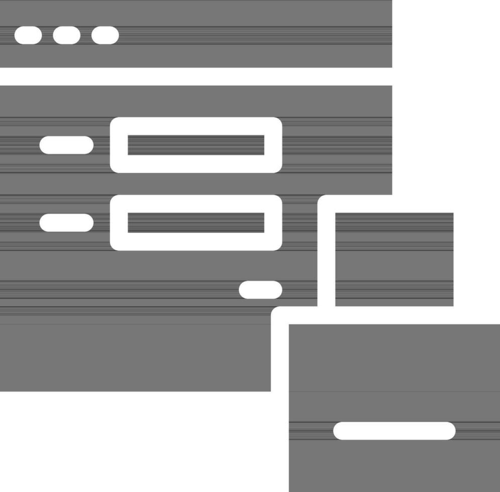 illustratie van web veiligheid icoon of symbool in zwart en wit kleur. vector