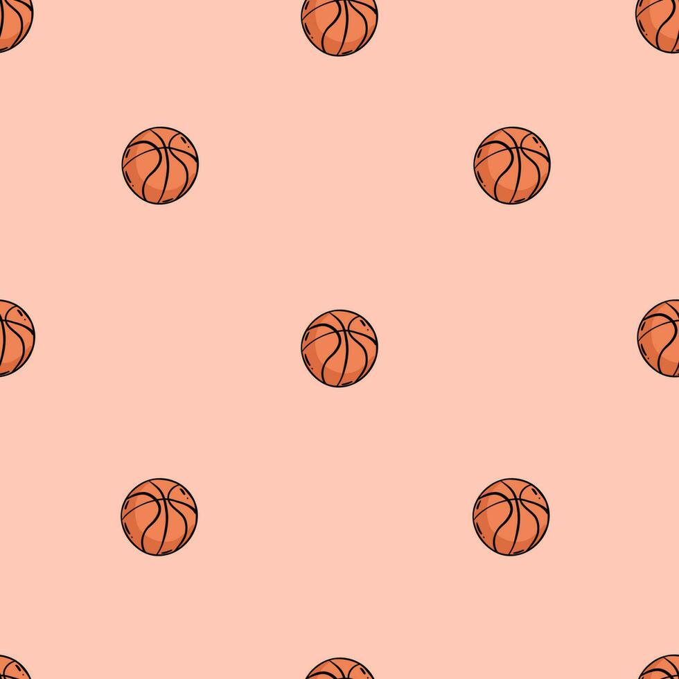 de naadloos patroon Aan de basketbal thema. vector