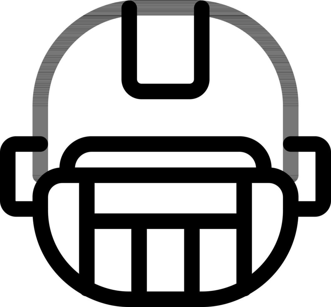 zwart lijn kunst illustratie van helm icoon. vector