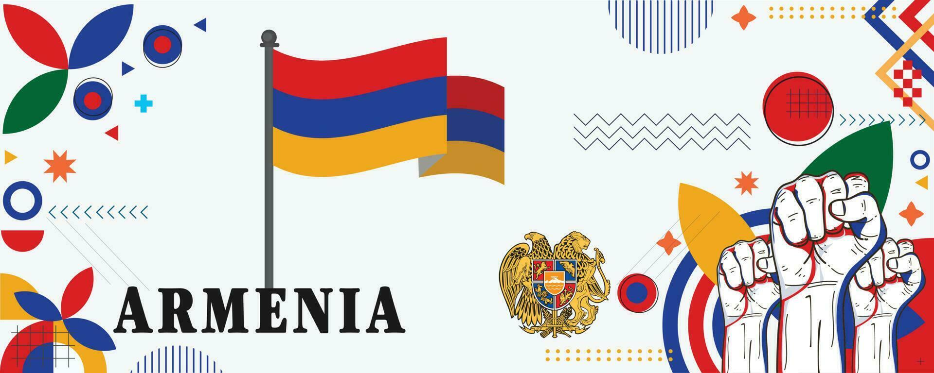 Armenië nationaal dag banier ontwerp vector eps