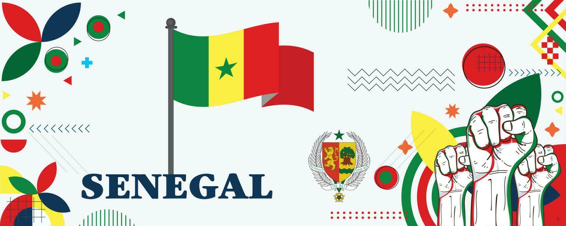 republiek van Senegal nationaal dag banier ontwerp vector eps