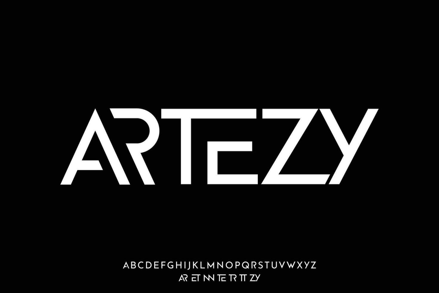 creatief abstract modern zonder serif doopvont vector met ligatuur stijl. alfabet lettertype voor bedrijf bedrijf