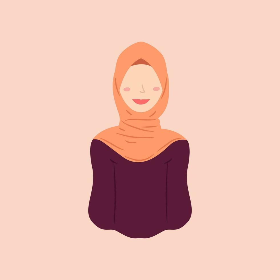 vrouw karakter ontwerpen vervelend hijab in trendy, populair en modern stijlen. divers avatars van moslim vrouw tekens zijn geschikt voor de behoeften van Islamitisch grafisch elementen. vector ontwerp