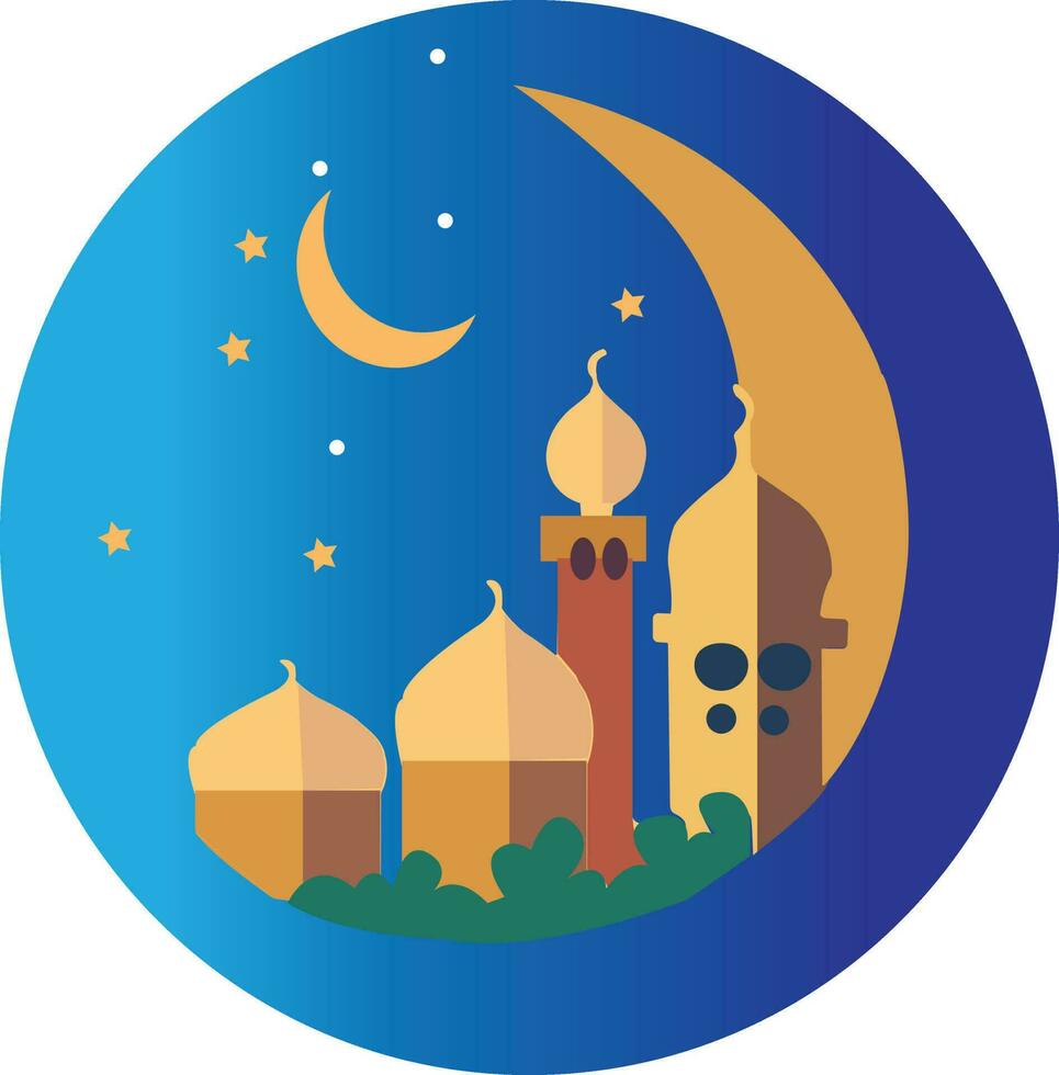 ramadan kareem-moskee vector