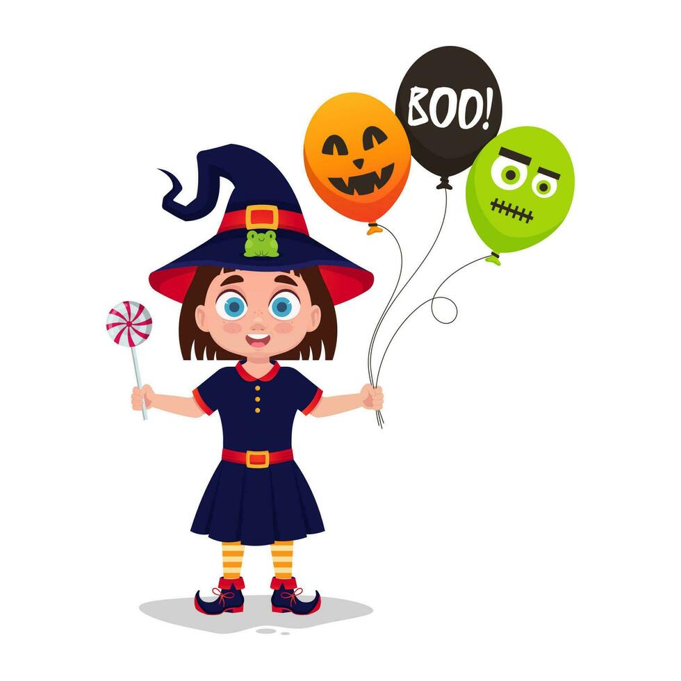 gelukkig kind vieren halloween vector