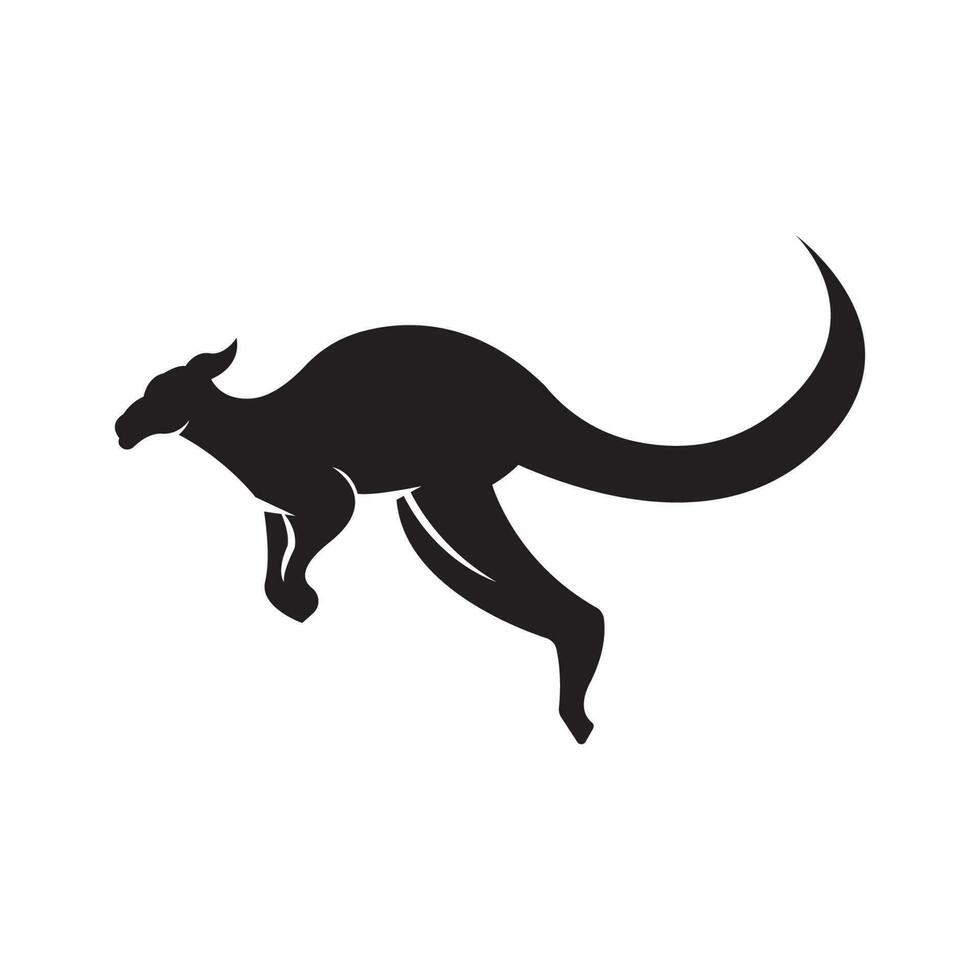 kangoeroe pictogram, logo illustratie ontwerp sjabloon. vector