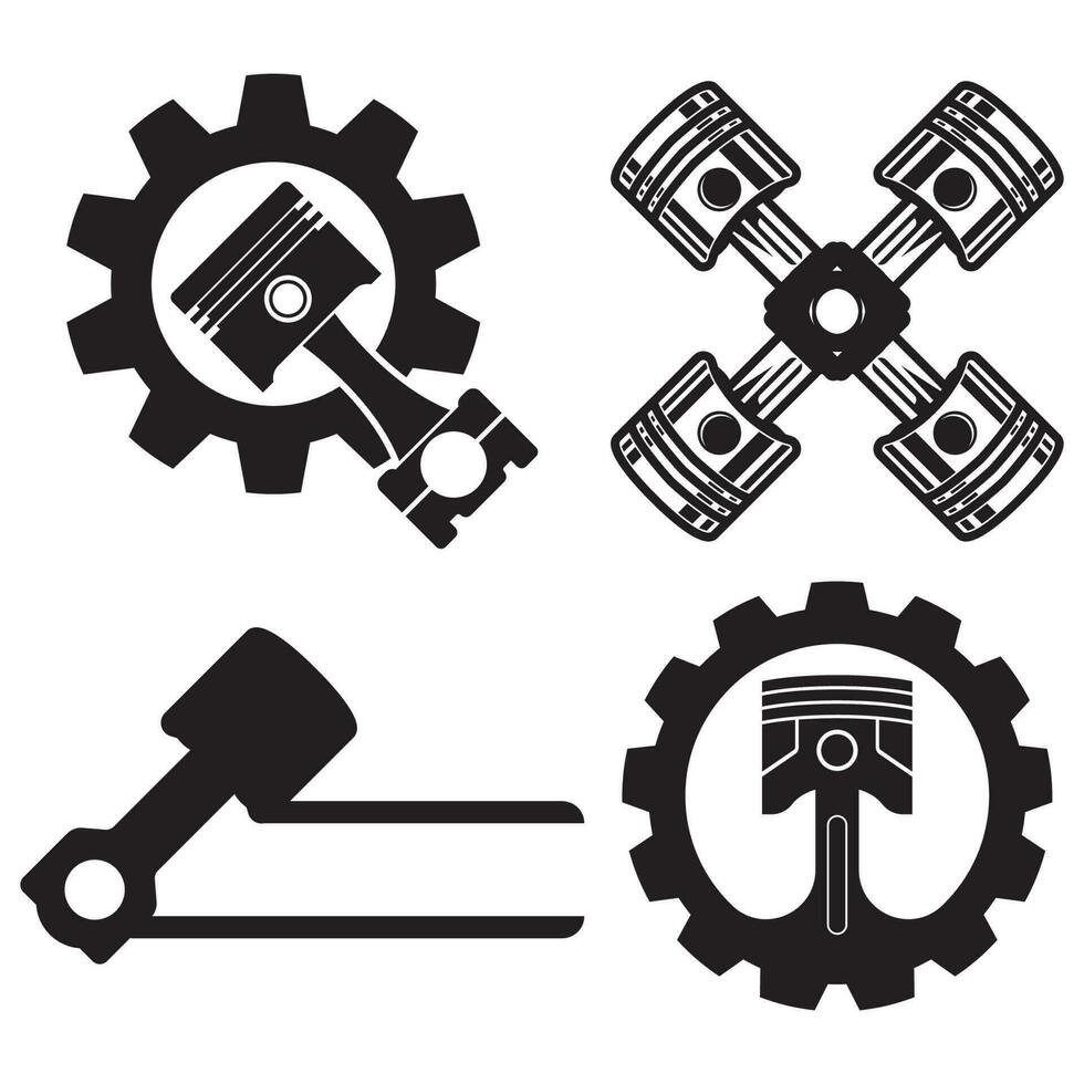 zuiger icoon logo vector illustratie ontwerp sjabloon