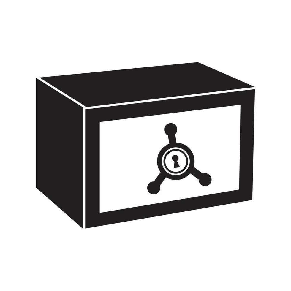 veilig opslagruimte symbool icoon, logo vector illustratie ontwerp sjabloon