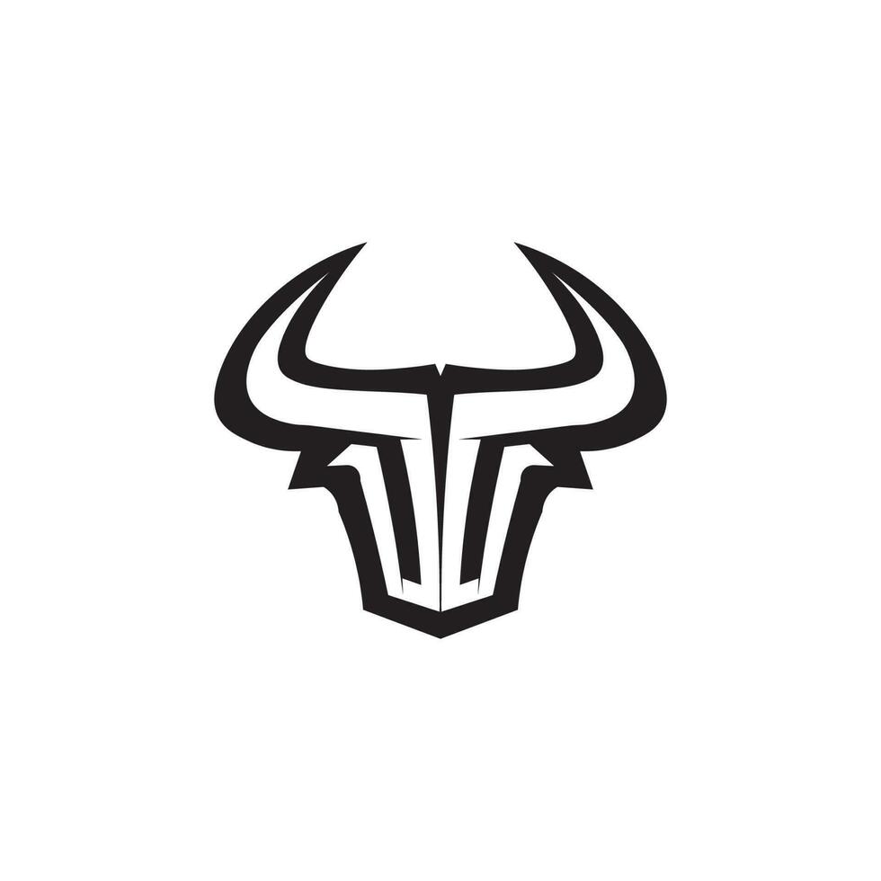 stier hoorn en buffel logo en symbolen sjabloon pictogrammen app vector